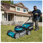 Новинка! КОМПЛЕКТ Газонокосилка самоходная аккумуляторная Makita XGT 53 см, 1,9 кВт, 40V, 2 Аккумулятора 5.0 Ач BL4080F, Быстрое зарядное устройство DC40RC LM002GT201