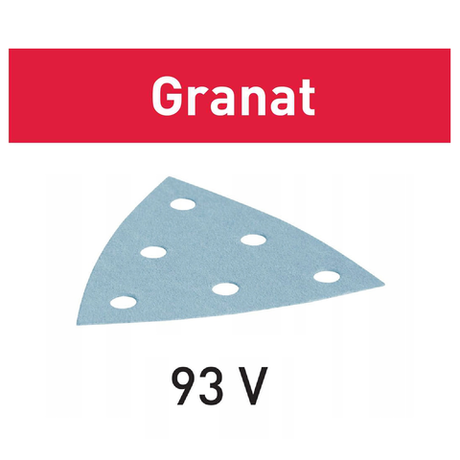 Новинка! Комплект 100 шт. Шлифовальные листы Festool Granat STF V93/6 P150 GR/100, для RO 90 DX, DELTEX и RS 300, RS 3, LRS 93 497395