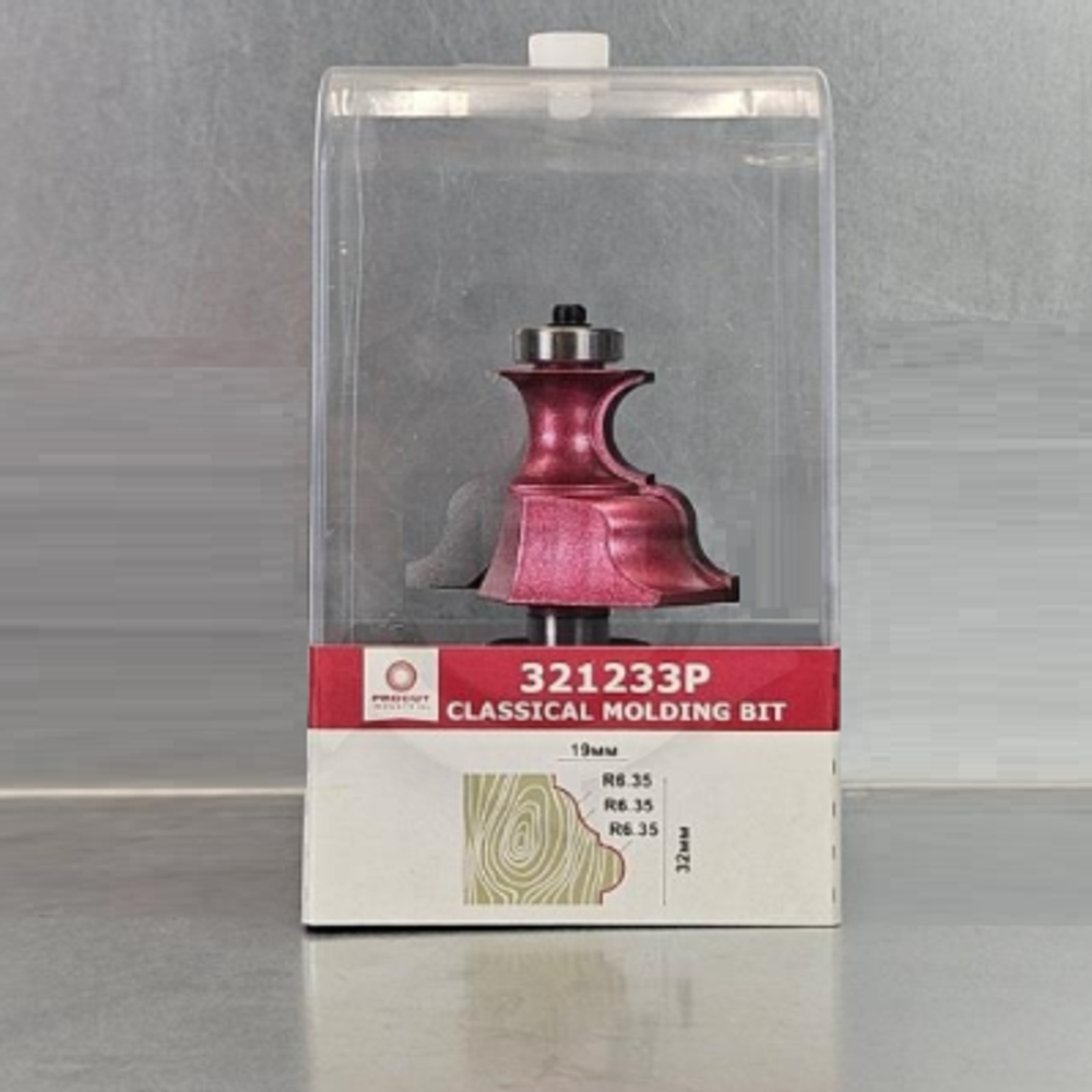 Новинка! Фреза фигурная молдинговая нижний подшипник PROCUT R=6,35 D=54,1x32x70 S=12 321233P