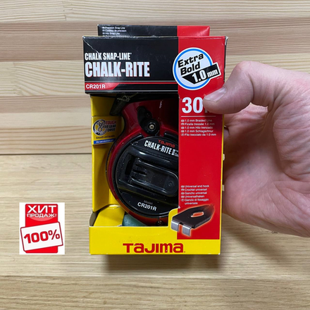 ХИТ! Разметочный отбивочный шнур Gear Drive TAJIMA 30 м CR201R