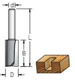 Фреза пазовая цилиндрическая по дереву двузубая 16 x 25 x 57 x 8 WPW P241605