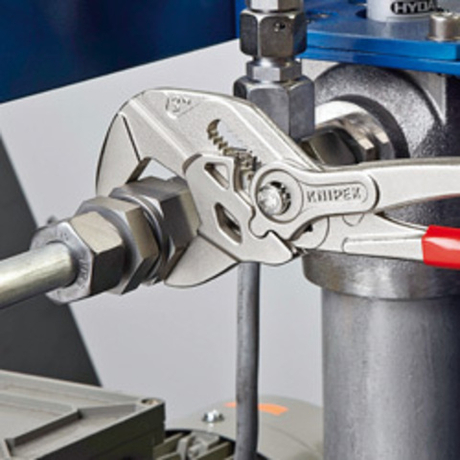 Клещи переставные - гаечный ключ 180 мм, зев 40 мм, хром, 2-комп ручки, SB KNIPEX KN-8605180SB