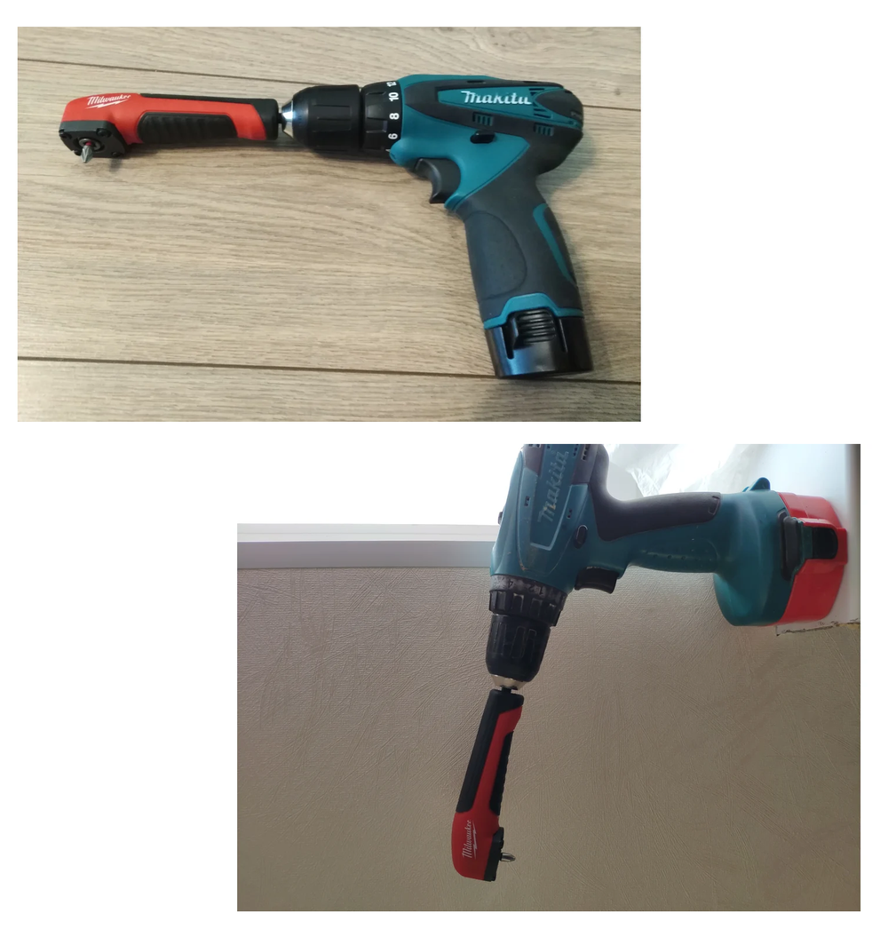 Новинка! Угловая насадка Milwaukee SHOCKWAVE с Комплектом БИТ, 1/4 дюйм, для сверления и завинчивания в ограниченных пространствах 4932471274