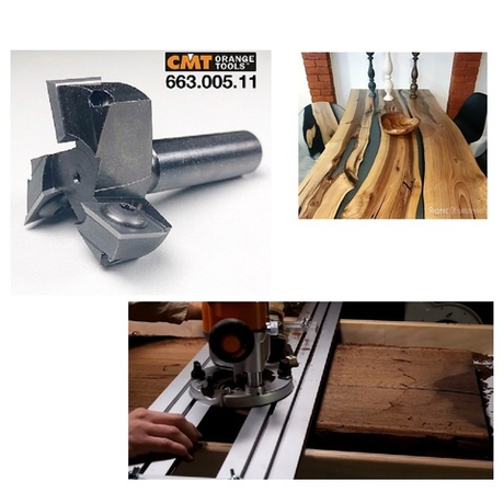 Фреза Z3 с тремя сменными поворотными ножами для слэбов CMT HM Z3 D 38 x 12 x 60 RH S12 RH 663.005.11