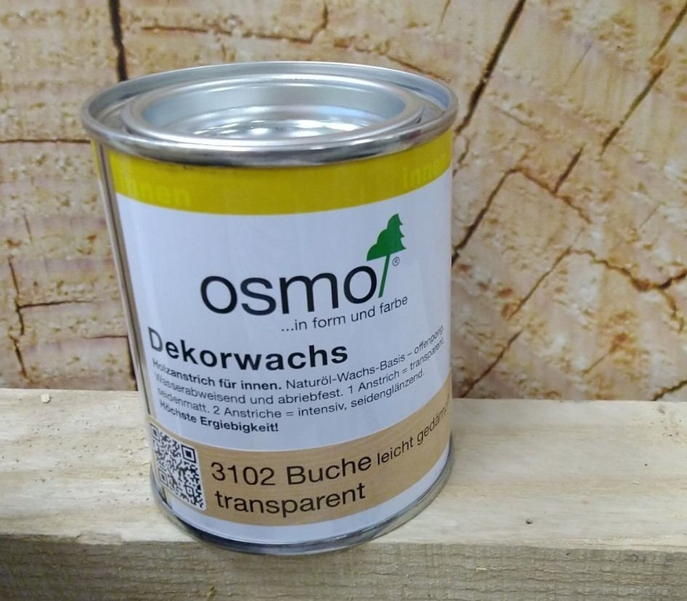ХИТ! Цветное масло прозрачное Osmo 3102 Бук дымчатый 0,125 л Dekorwachs Transparent для внутренних работ Osmo-3102-0,125 10100811