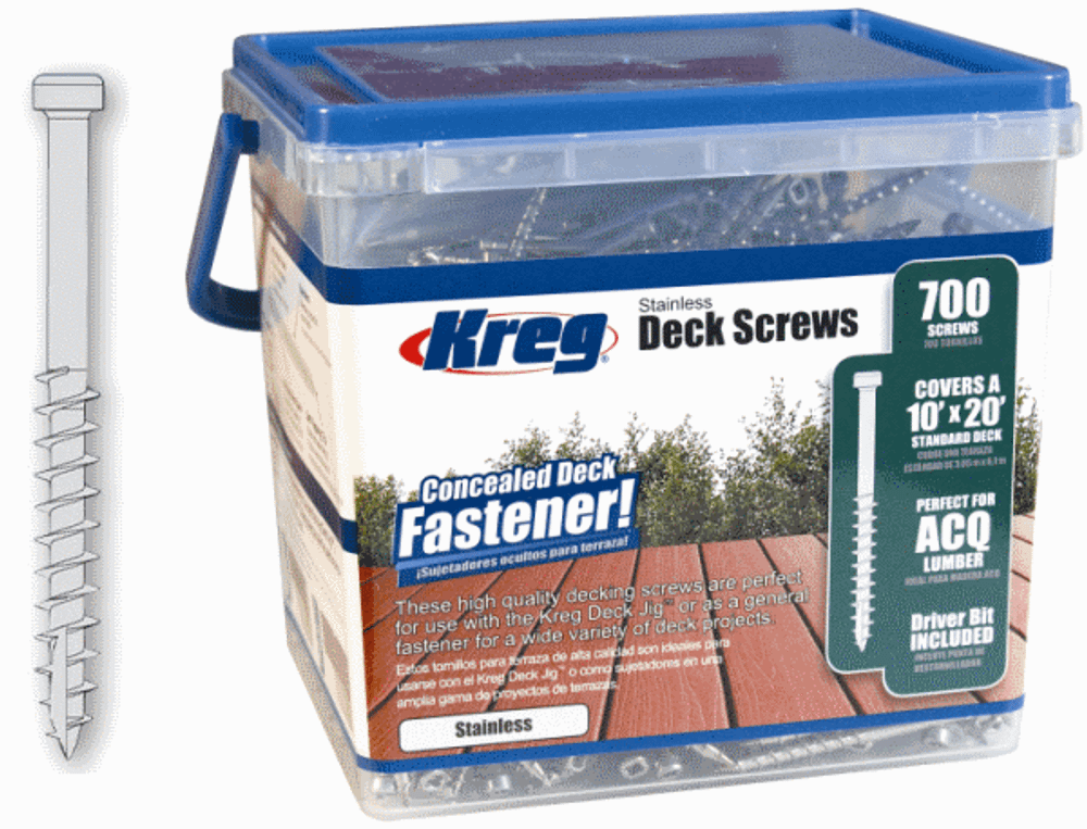 РАСПРОДАЖА ХИТ! Шурупы 2 дюйма нерж. для DECK JIG 50 мм редк. 700 шт (с битой DECKDRIVER) Kreg SDK-C2SS-700