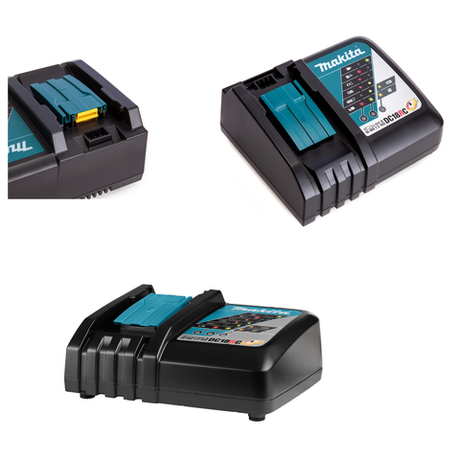 Зарядное устройство Makita DC18RC быстрое LXT 18В, для аккумуляторов Li-ion, Ni-Cd, Ni-MH с напряжением от 7,2 до 18В 630C82-2
