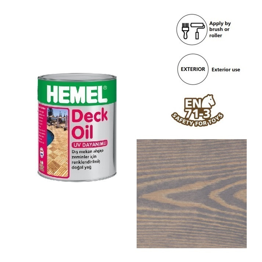 Масло для террас для наружных работ Deck Oil Борнео, 0,75 л 3117H HEMEL 311775