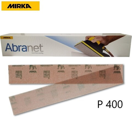 Комплект 50 шт Шлифовальные полоски на сетчатой синтетической основе Mirka ABRANET 70 x 420 мм Р 400 5415105041