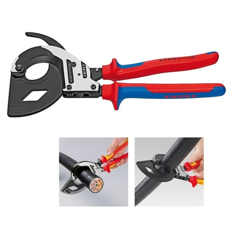 Кабелерез 320 мм с трещоткой, 60 мм (600 мм2, MCM 1200) 95 32 320 KNIPEX KN-9532320