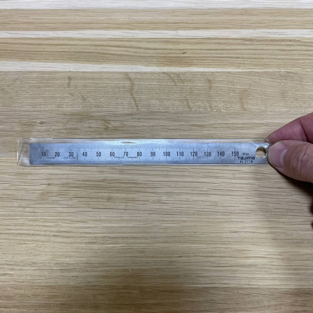 ХИТ! Линейка японская из нержавеющей стали 150 мм х 15 мм TAJIMA SSR15MP