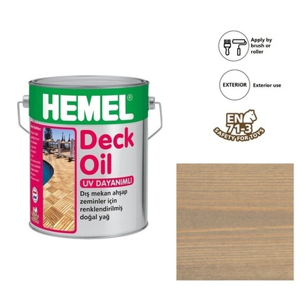 Масло для террас для наружных работ Deck Oil Серый базальт, 2,5 л 3114H HEMEL 311425