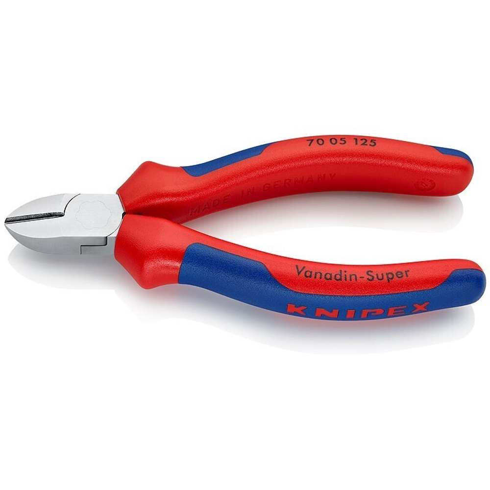 Кусачки диагональные 125 мм (БОКОРЕЗЫ) хром, 2-комп ручки 70 05 125 KNIPEX KN-7005125