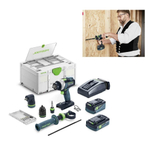 Аккумуляторная дрель - шуруповёрт QUADRIVE TDC 18/4 5,0/4,0 I-Set  в систейнере SYS3 DF M 187 FESTOOL 577612