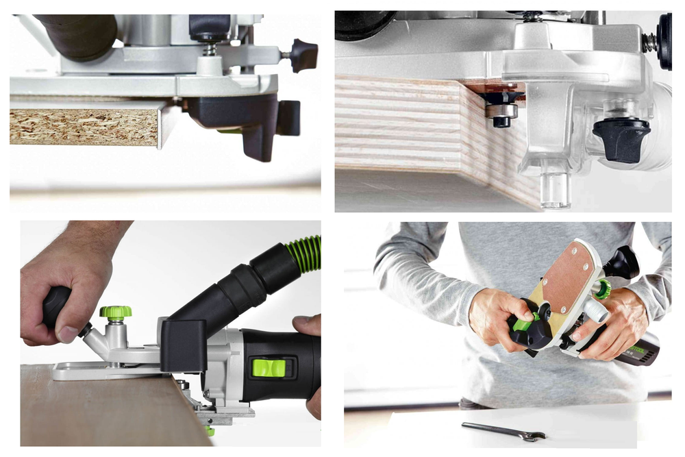 Новинка! Модульный кромочный фрезер FESTOOL MFK 700 EQ-Set 720 В с Упором боковым и кожухом пылесборником, oпорной пластиной, систейнер 578059