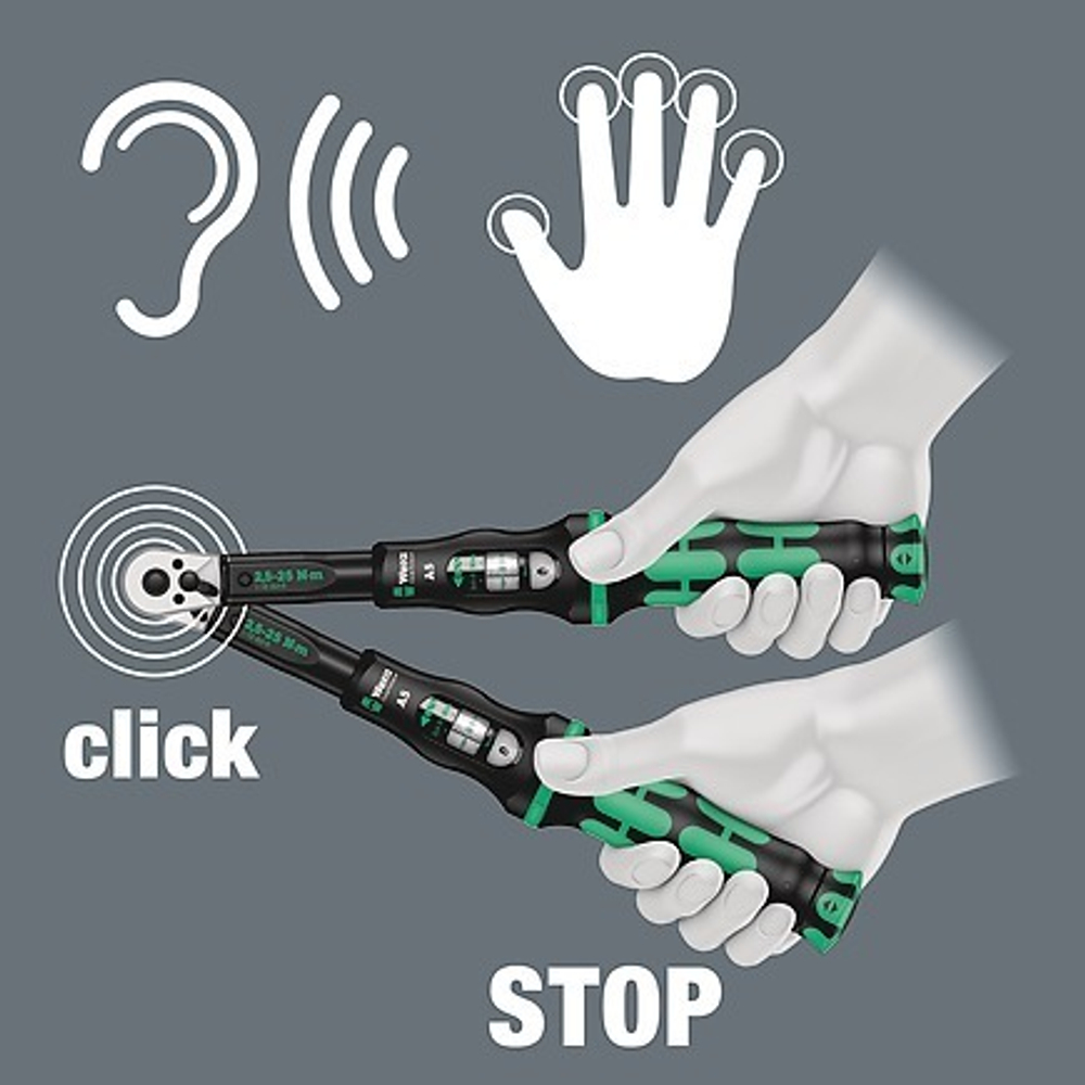 Динамометрический ключ Click-Torque C 2 с трещоткой и реверсом 075621 WERA WE-075621