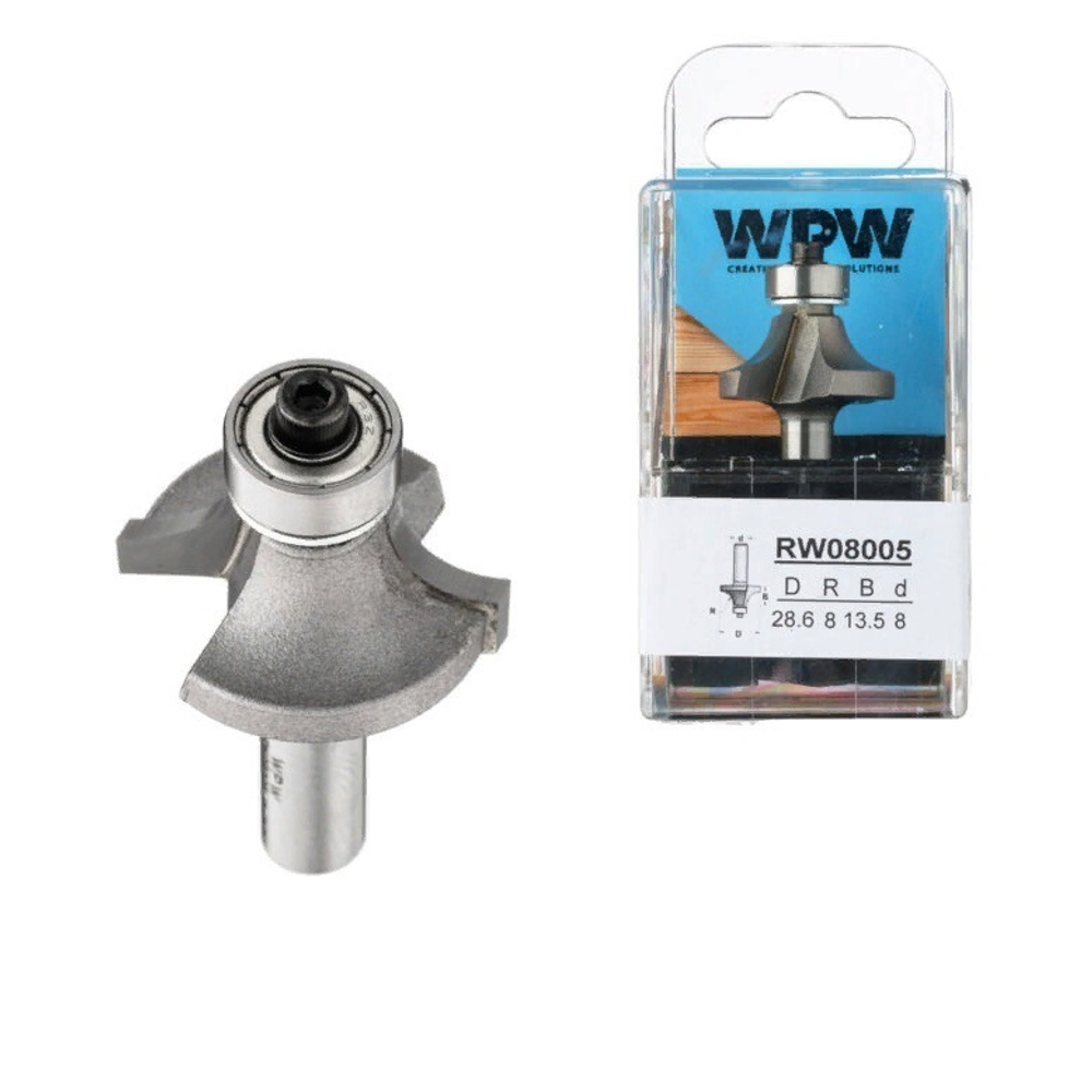 ХИТ! Фреза радиусная R8 D28,6 B13,5 подшипник хвостовик 8_S WPW RW08005
