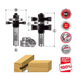 ХИТ! Комплект фрез шип - паз D 44,4 I 28,65 L 71 S 12 Woodwork 991.2803.12