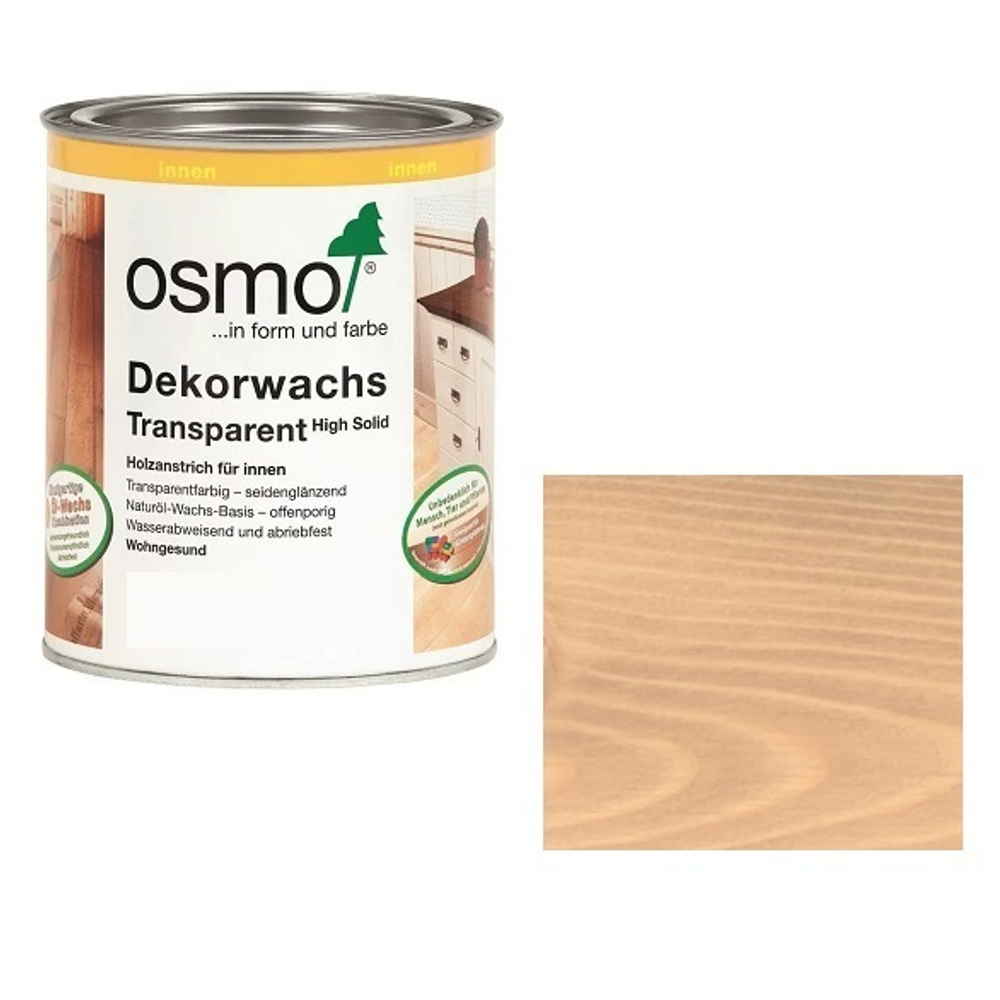 ХИТ! Цветное масло прозрачное Osmo 3102 Бук дымчатый 0,125 л Dekorwachs Transparent для внутренних работ Osmo-3102-0,125 10100811