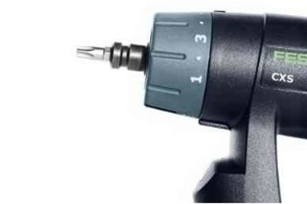 ХИТ! Аккумуляторная дрель-шуруповёрт FESTOOL CXS 10,8 В 2,6-Set с 2 шт Аккумуляторами, Устройством быстрозарядным ПЛЮС Насадка угловая 576093