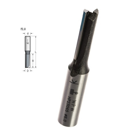 Фреза пазовая D 6 B 20 Z 2 хвостовик 8 WPW HP23065