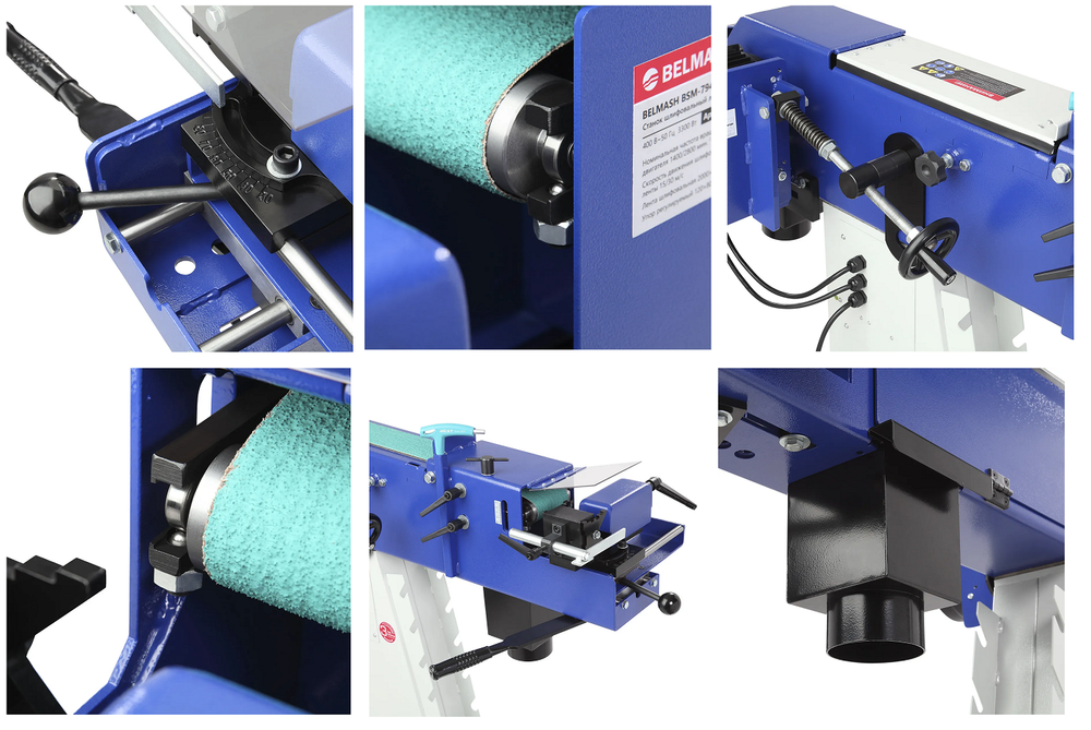 АКЦИЯ ЧЕРНАЯ ПЯТНИЦА! Станок шлифовальный ленточный по металлу BELMASH BSM-794PK/400, 2,5 кВт 380В для шлифования металлических деталей. Шлифовальная лента 2000 х 98,5 мм S321A