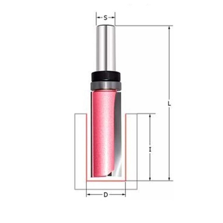 Новинка! Фреза обгонная (верхний подшипник) Z 2  D 16 x 25 x 69  S 8 PROCUT 152822BP
