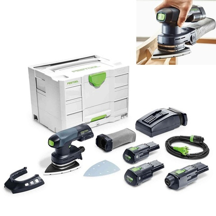 Аккумуляторная дельтавидная шлифовальная машинка FESTOOL DTSC 400 Li 3,1 I-Set с 2 аккумуляторами BP 18 Li 3,1 ERGO-I и быстрозарядным устройством TCL 6 в систейнере SYS-COMBI 2 575703