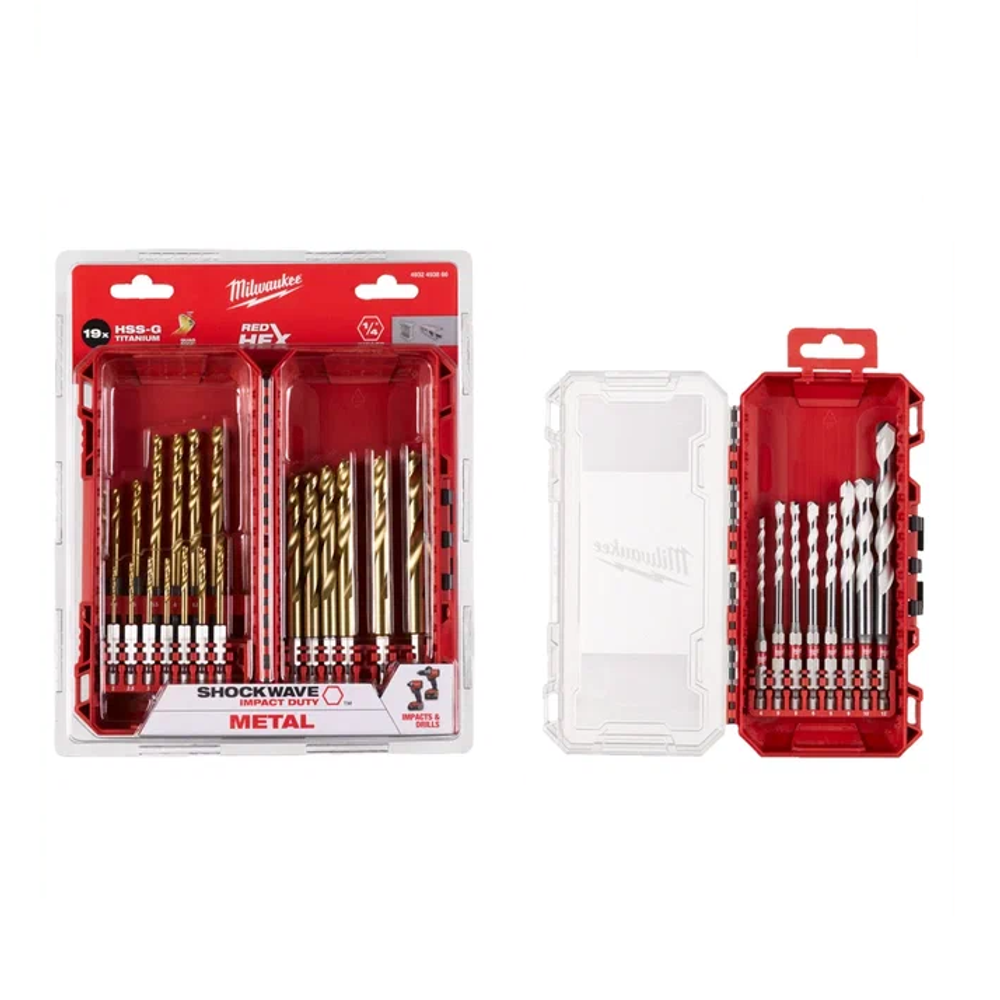 АКЦИЯ 2025 ЗИМНИЕ ПОДАРКИ! КОМПЛЕКТ с Набором сверл GEN III HEX 8 шт по мультиматериалам 4932493871 по цене Набора сверл по металлу 19 шт. RedHEX HSS-TiN 4932493866 MILWAUKEE ACC2511001