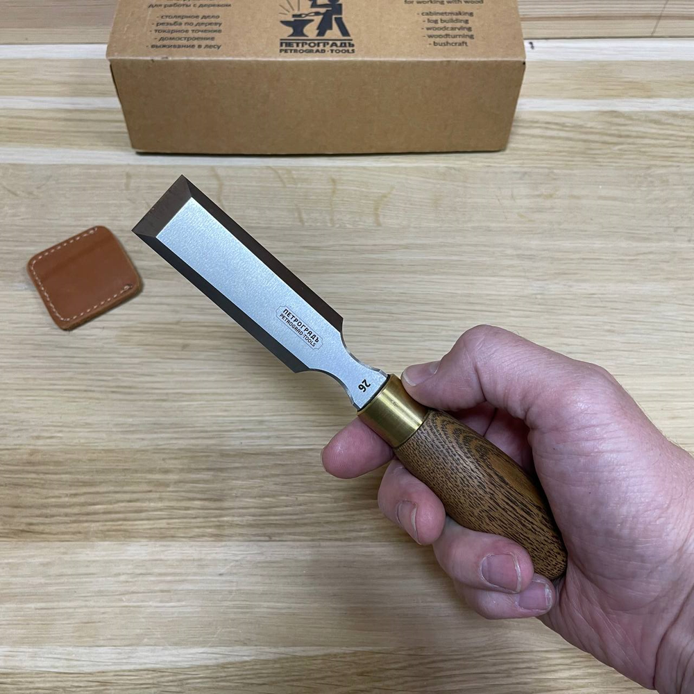 Набор стамесок ПЕТРОГРАДЪ серия НЕВА 4 шт: Стамеска 6 мм М00020572, 10 мм М00023136, 20 мм М00020574, 26 мм М00020575. Укороченный клинок Butt chisel N090-4AM