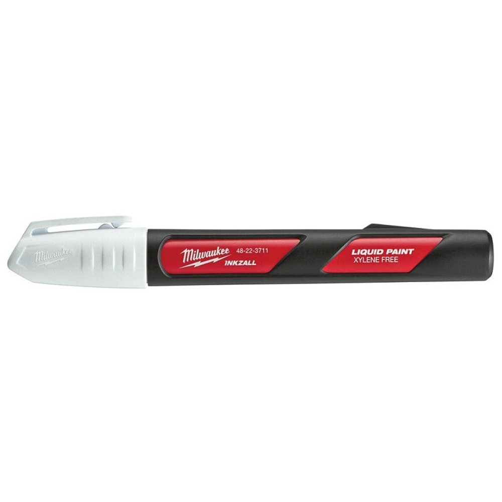 ХИТ! Маркер строительный белый 1 шт на основе жидкой краски White-LP Milwaukee 48223711
