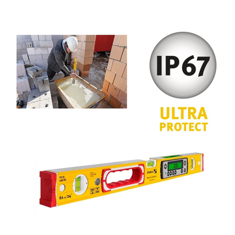 Новинка! Уровень электронный STABILA TECH 196 DL, 61 см, с 2 цифровыми дисплеями для удобного определения наклонов и уклонов 19829