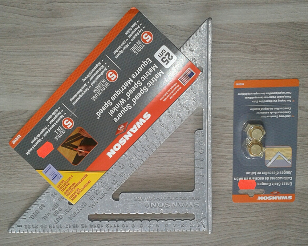 ХИТ! Упоры для угольника (линейки) Brass Stair Gauges М00008047 Swanson SG0020