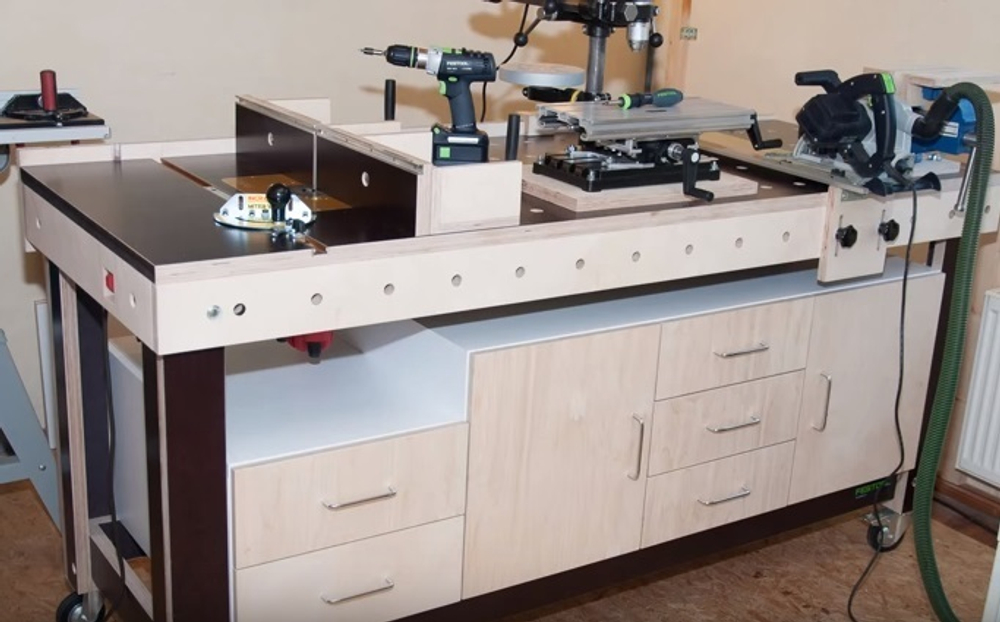 Многофункциональный стол для мастерской - идея стола Festool MFT 3