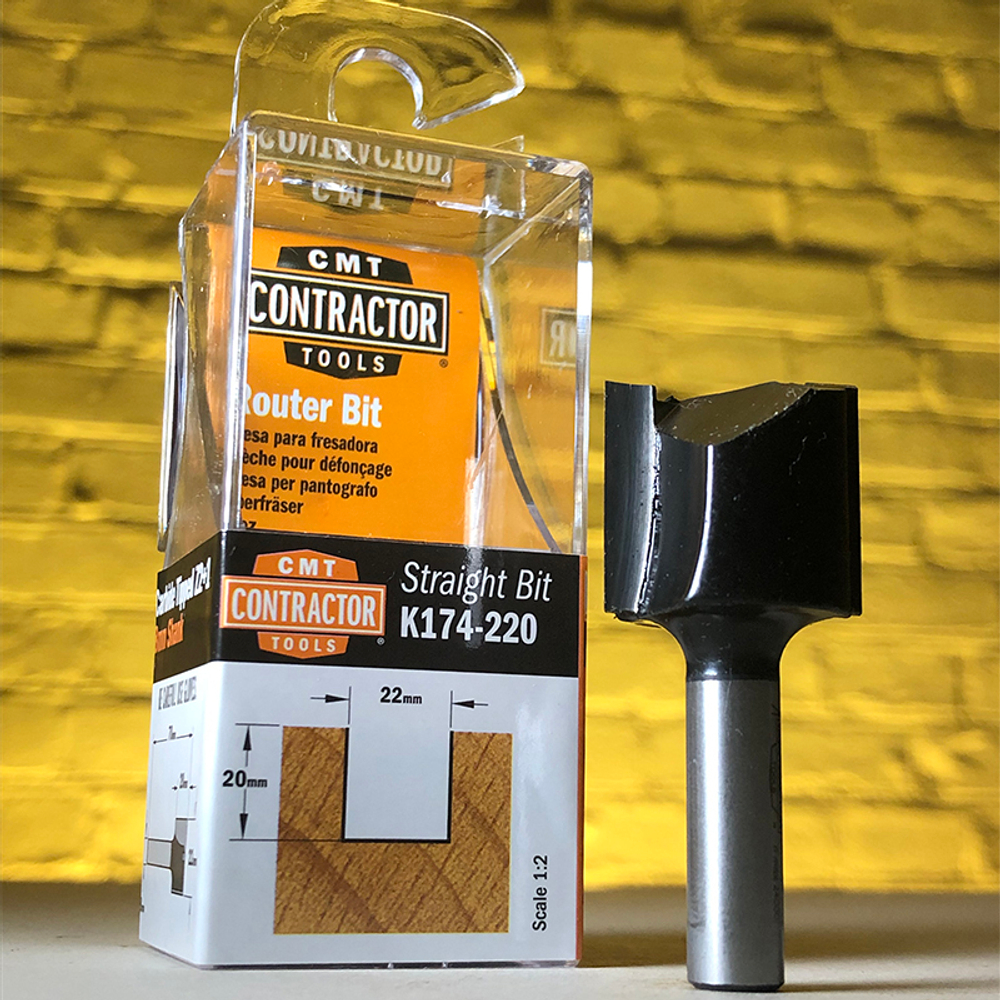 Фреза концевая CMT - contractor пазовая Z2/1 S8 x 40 D10 x 20 x 60 RH CMT K174-100