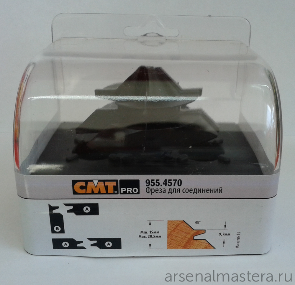 Фреза CMT-PRO сращивание 15-28,5 мм (угол 90 / 180 гр.) S 12 D 70 x 31,7 CMT PRO 955.4570