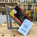 ХИТ! Угольник оригинальный метрический 250 мм для плотника и столяра Metric Speed Square Sw-250 с русской книжкой - инструкцией с Черной разметкой Swanson MT202-BLK