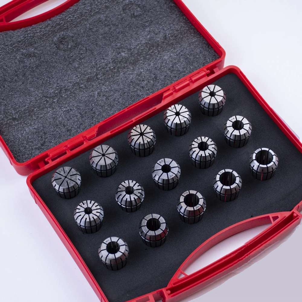 Новинка! Набор из 15 цанг GOLDRATIO ER25 1-16мм в кейсе М00024979