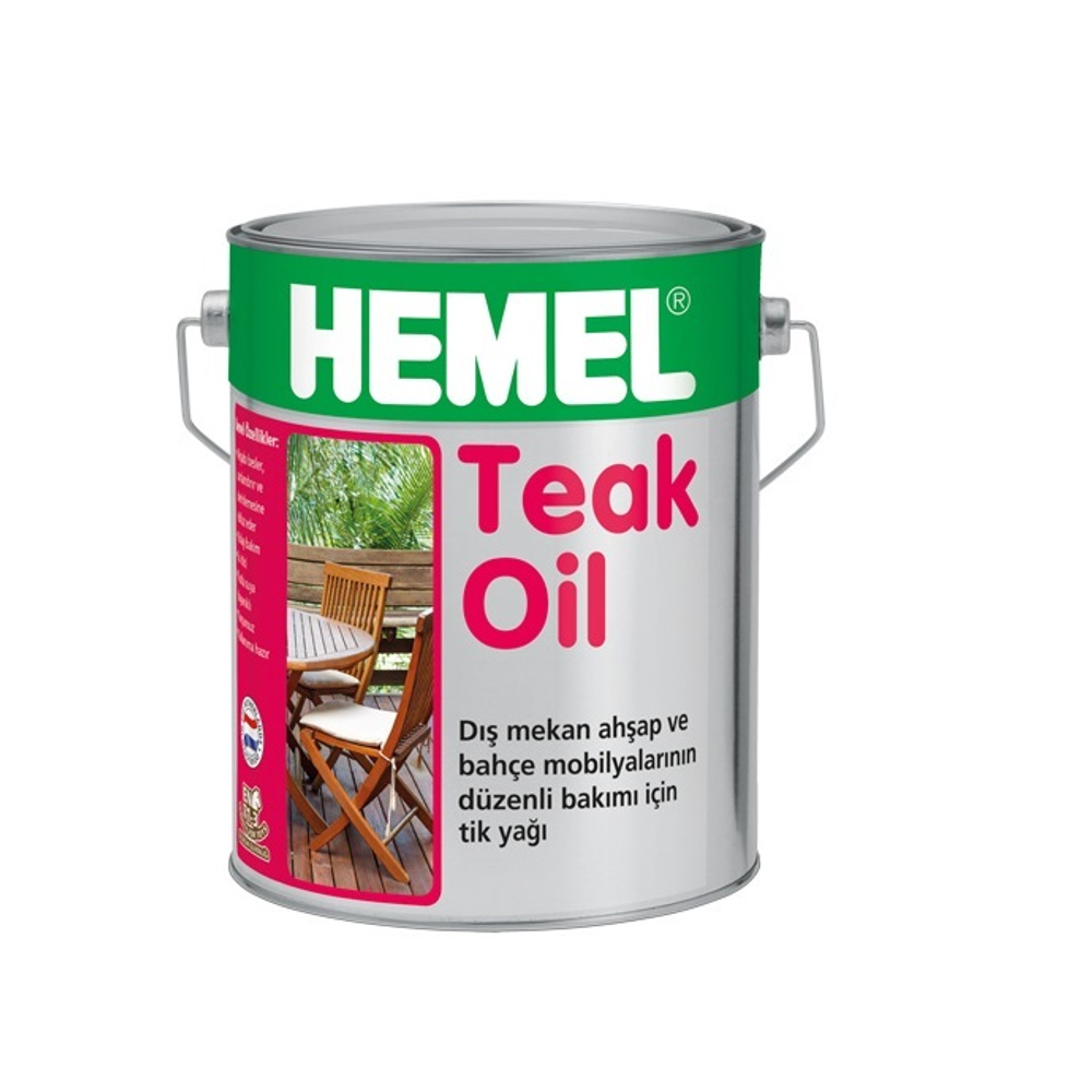 Новинка! Масло для тика премиум - класса для наружных работ Teak Oil Бесцветное 0,75 л для ухода за древесиной и садовой мебелью на открытом воздухе 3300H HEMEL 10815