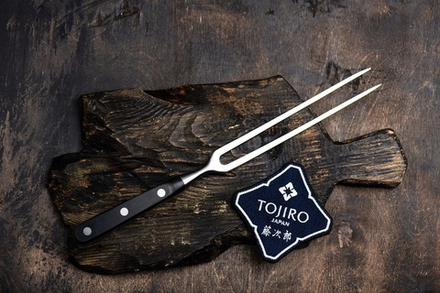 ХИТ! Вилка для мяса Hatamoto серия Cuisine сталь AUS-8, длина 305 мм Tojiro H024