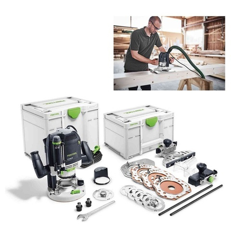 Вертикальный фрезер FESTOOL в систейнере и систейнер с оснасткой OF 2200 EB-Set 576220