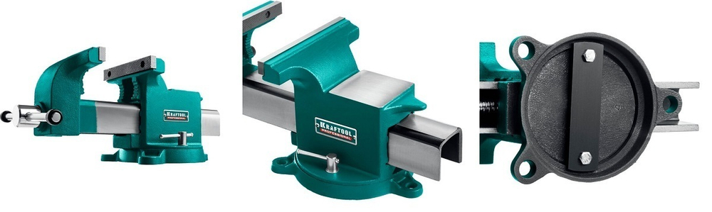 Новинка! Тиски стальные слесарные STEEL 150 мм KRAFTOOL 32701-150