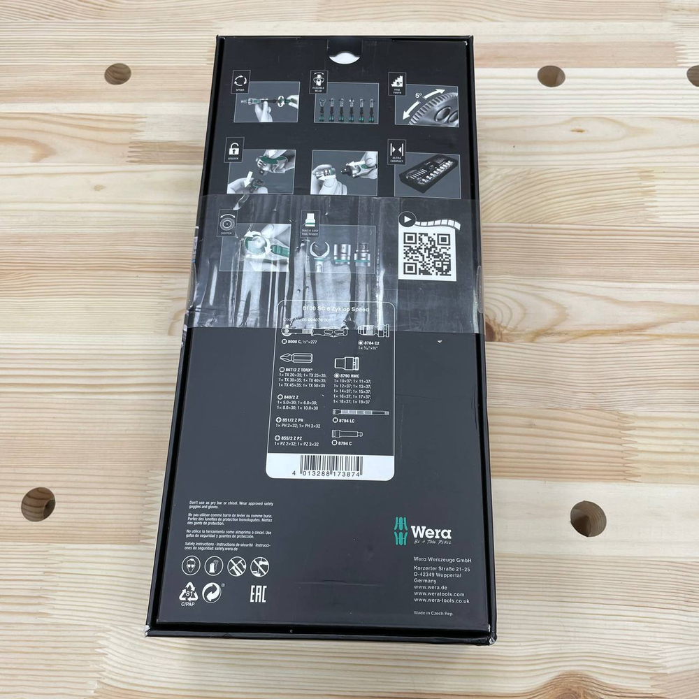 Набор 28 предметов Zyklop Speed с трещоткой привод 1/2д метрический 8100 SC 6 WERA WE-004076