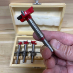 ХИТ! Набор 5 шт. сверл форстнера с регулируемым ограничителем врезания PROCUT Greencut 15, 20, 25, 30, 35 мм в коробке DL01005