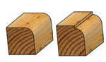 Фреза радиусная с нижним подшипником полуштап 22.2 x 11 x 50 x S8 R 4.8 WPW  RW05005