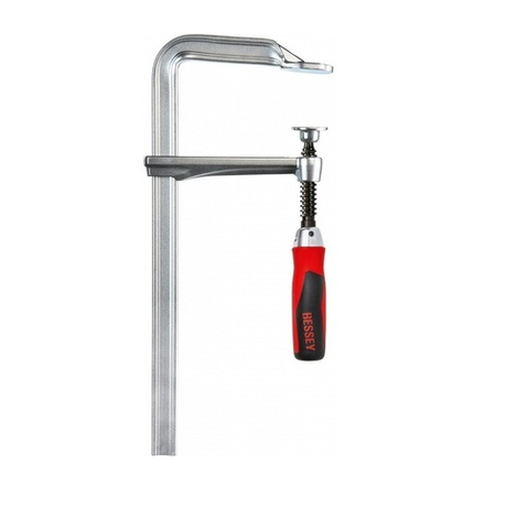 Новинка! Струбцина цельнометаллическая 300/140, 6 кН деревянная ручка BESSEY BE-GZ30