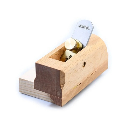 Рубанок деревянный для фасок и кромок 150 х 50 мм лезвие 30 мм с латунной сайкой ПЕТРОГРАДЪ М00023709