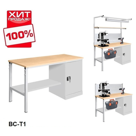 ХИТ! Верстак металлический для столярных и слесарных работ Gresson ВС-Т1 1800 х 630 х 820 мм ВС-1800Т1