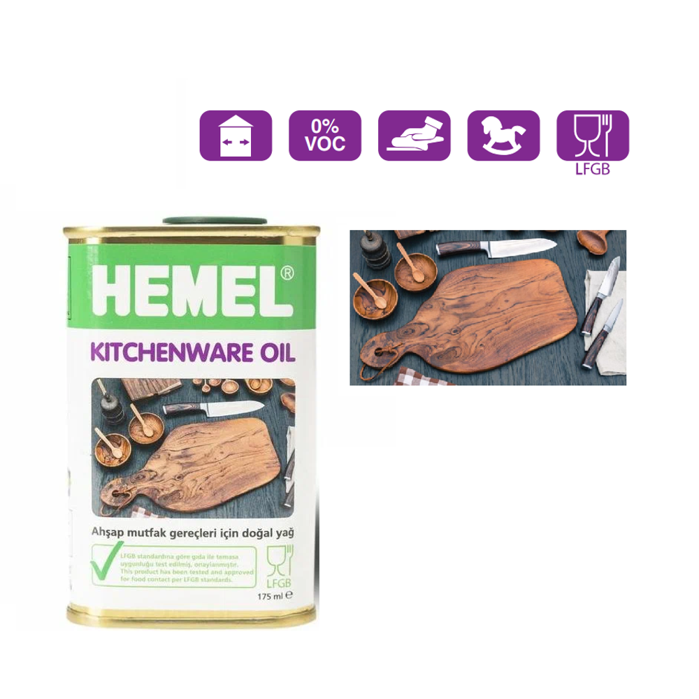 Новинка! Масло для разделочных досок HEMEL Kitchenware Oil 3900H Бесцветное 0,5 л для внутренних работ 20450