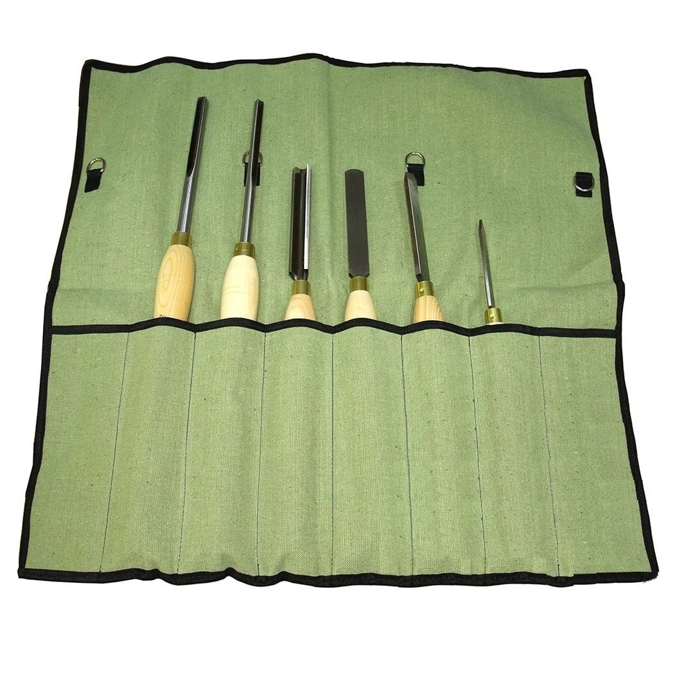 Подарочный комплект для токарных работ по дереву №2: Набор токарных резцов 6 шт. Robert Sorby N1 в сумке-скрутке М00017193 ПЛЮС Книга Художество токарное в совершенстве Автор Плюмье Ш. М00023542 N0104-2AM